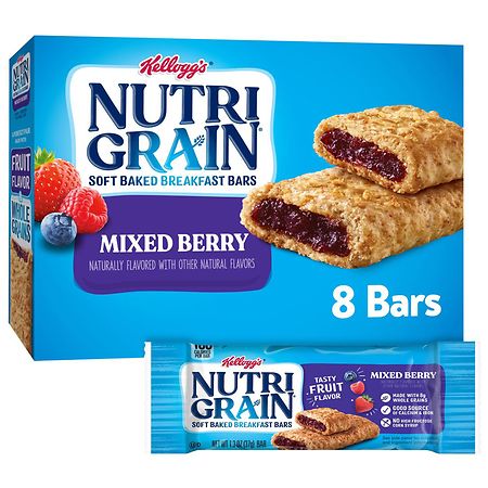 Nutri-Grain Soft Baked Breakfast Bars Mixed Berry - 1.3 oz x 8 pack