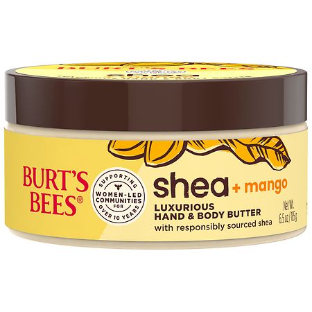 Burt's Bees Luxurious Hand Butter and Body Butter, Natural Origin Skin Care Shea + Mango - 6.5 oz