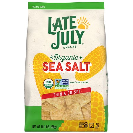Late July Thin and Crispy Organic Tortilla Chips Sea Salt - 10.1 oz