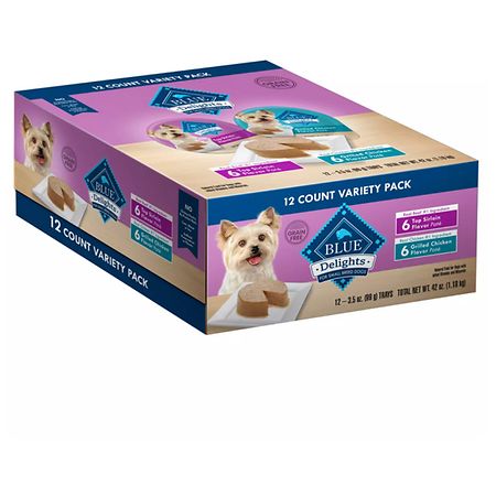 Blue Buffalo Delights Wet Dog Food Variety Pack - 3.5 oz x 12 pack