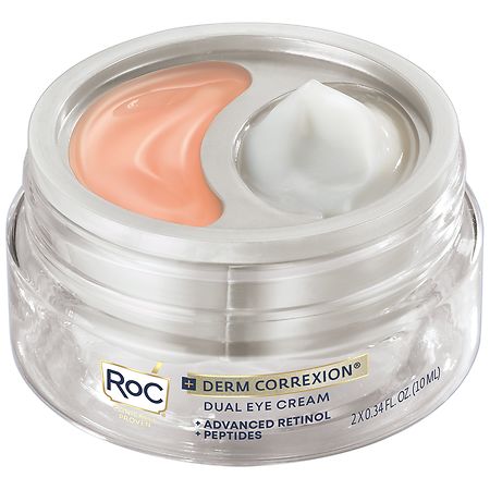 RoC Derm Correxion Dual Eye Cream Advanced Retinol & Peptides Fragrance-Free - 0.34 oz x 2 pack