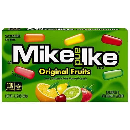 Mike and Ike Chewy Candy Original Fruits - 4.25 OZ