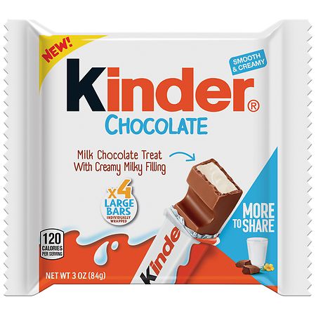 Kinder King Size Milk Chocolate Treat With Creamy Milky Filling - 3.0 oz