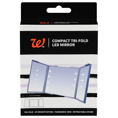 Walgreens Compact Tri-Fold LED Mirror - 1.0 ea