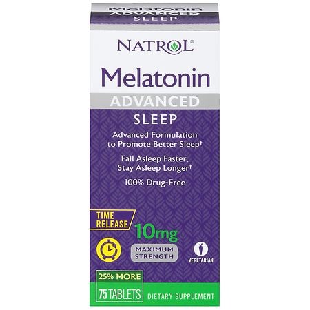 Natrol Melatonin Advanced Sleep 10 mg Maximum Strength Time Release Tablets - 75.0 ea