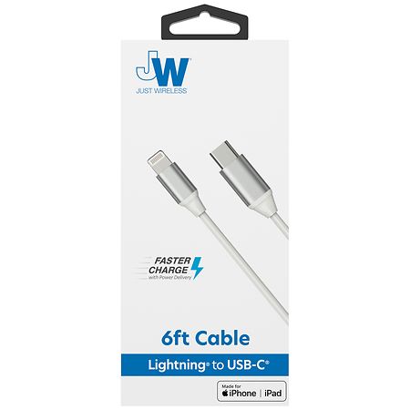 Just Wireless Lightning to USB-C Cable - 1.0 ea