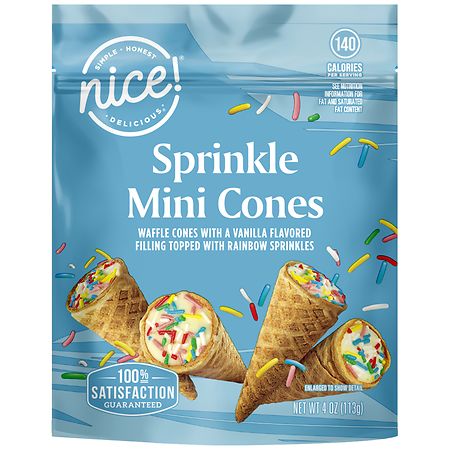 Nice! Sprinkle Mini Cones - 4.0 oz