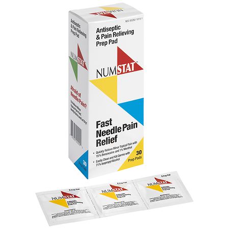 NUMSTAT Antiseptic & Pain Relieving Prep Pads - 30.0 ea