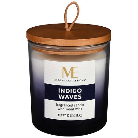 Modern Expressions Woodwick Fragranced Candle Indigo Waves - 10.0 oz