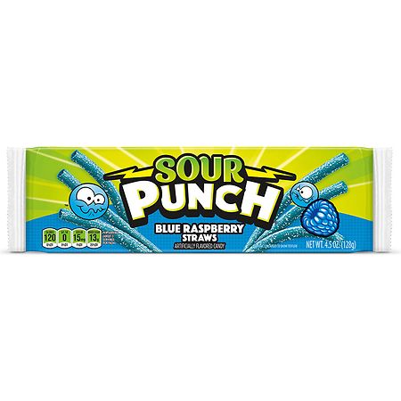 Sour Punch Straws Blue Raspberry - 4.5 OZ