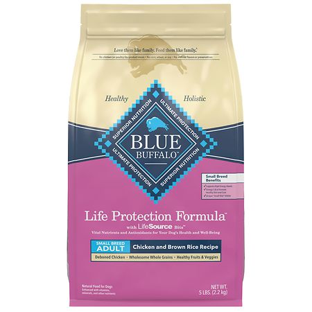 Blue Buffalo Life Protection Formula, Small Breed Adult Dog Food Chicken and Brown Rice Recipe - 5.0 lb