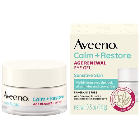 Aveeno Calm + Restore Age Renewal Anti-Wrinkle Under Eye Gel Fragrance Free - 0.5 oz