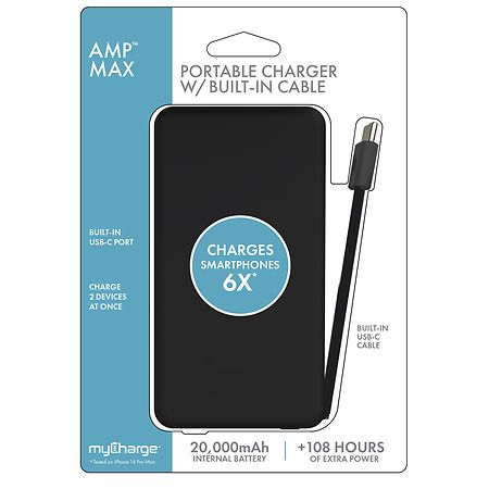 MyCharge Portable Charger with Built-In Cable - 1.0 ea