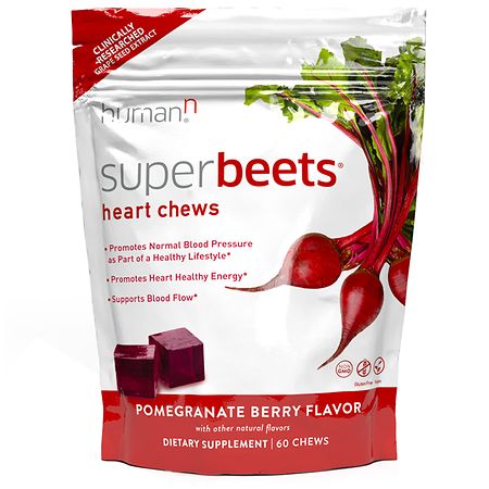 HumanN SuperBeets Heart Chews Pomegranate Berry - 60.0 ea