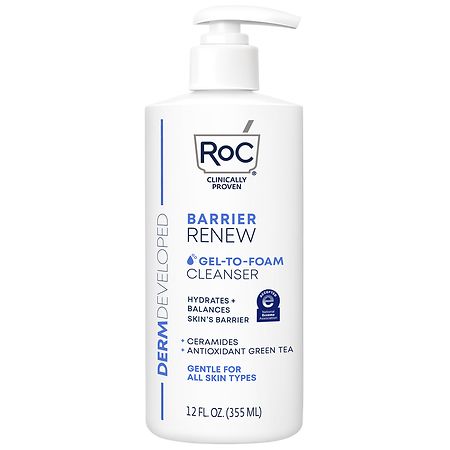 RoC Barrier Renew Gel-To-Foam Cleanser Fragrance-Free - 12.0 fl oz