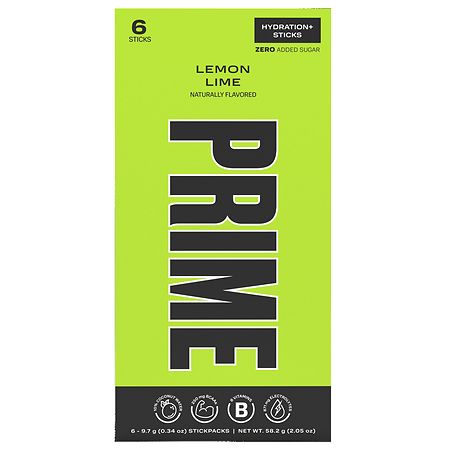 Prime Hydration Sticks Lemon Lime - 0.34 oz x 6 pack