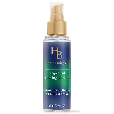 Hair Biology Argan Oil Taming Serum with Biotin for Dull Frizzy or Dry Hair - 3.2 fl oz