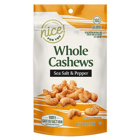 Nice! Whole Cashews Sea Salt & Pepper - 6.0 oz