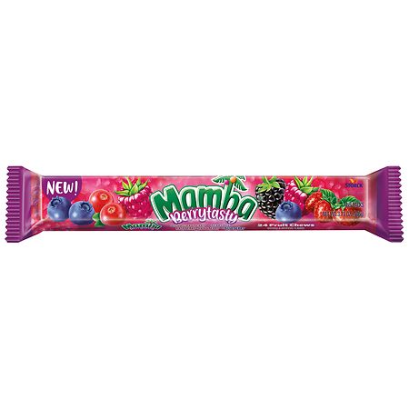 Mamba Fruit Chews Chewy Candy Berrytasty - 3.73 oz