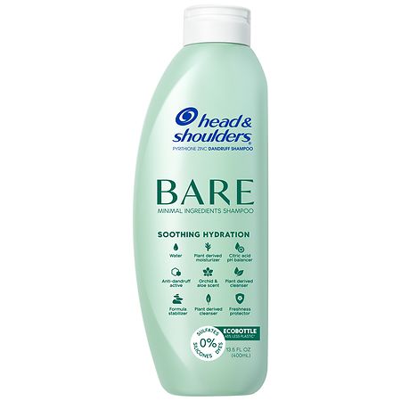 Head & Shoulders Bare Soothing Hydration Dandruff Shampoo, Anti-Dandruff Treatment - 13.5 fl oz