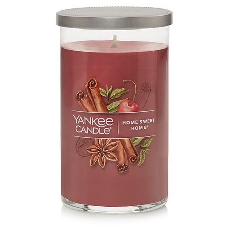 Yankee Candle Medium Pillar Home Sweet Home, Red - 12oz 12.0 oz