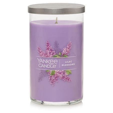 Yankee Candle Medium Pillar Lilac Blossoms, Purple - 12oz 12.0 oz