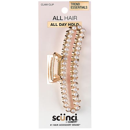 Scunci Metal Claw Clip with Pearls - 1.0 ea
