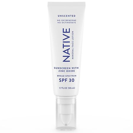 Native Mineral Face Lotion SPF30 Unscented - 1.7 fl oz