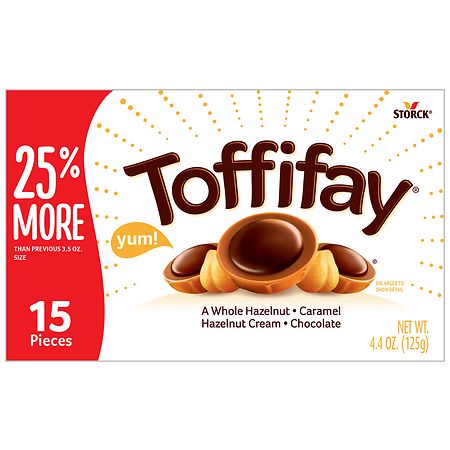 Toffifay Hazelnut Chocolate Caramel Candy Box - 4.4 oz