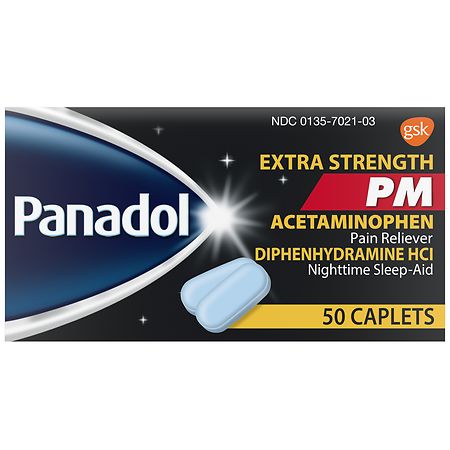 Panadol Extra Strength PM Pain Reliever & Nighttime Sleep-Aid - 50.0 ea