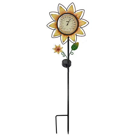 Garden Party Flower Thermometer Stake - 1.0 ea