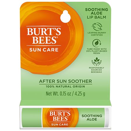Burt's Bees After Sun Soother Soothing Aloe Lip Balm - 0.15 oz