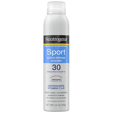 Neutrogena Sport Active Defense Spf 30 Sunscreen Spray Regular - 5.0 oz