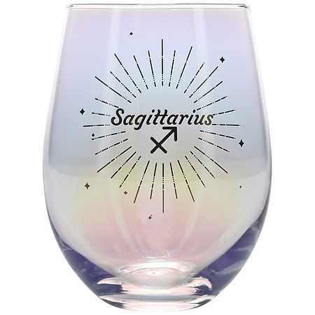 Festive Voice Sagittarius Zodiac Wine Glass - 1.0 ea