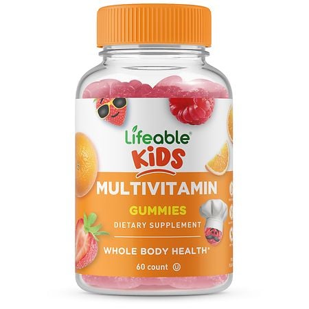 Lifeable Kids Multivitamin Complete Body Health Gummies Fruit - 60.0 EA