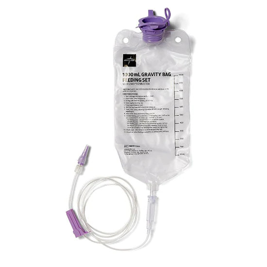 Gravity Feeding Set With Enfit Connector 1,000 Ml Bag