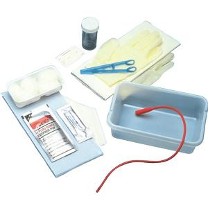 Dover Red Rubber Open Urethral Catheter Tray 14 Fr