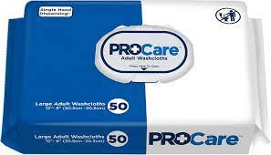 First Quality Procare Adult Washcloth Soft Pack 12&quot; x 8&quot; Strong Fabric