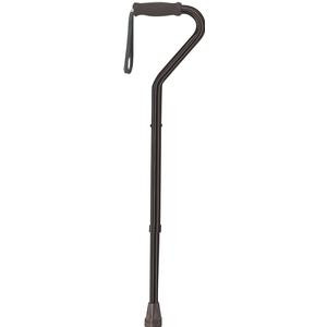Bariatric Offset Handle Cane, Tall Adult, Black