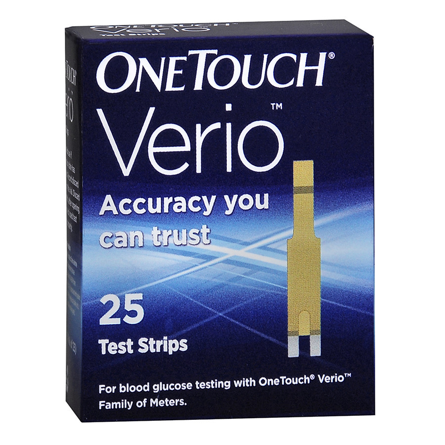 One Touch Verio Blood Glucose Test Strips- 25ct
