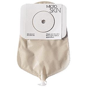 One-piece Urostomy Pouch with Pre-cut MicroSkin&#194;&#174; Barrier and 6mm Thick MicroDerm&#226;&#8222;&#162; Plus Washer 1-1/2&quot; Stoma Opening, 9&quot; L,