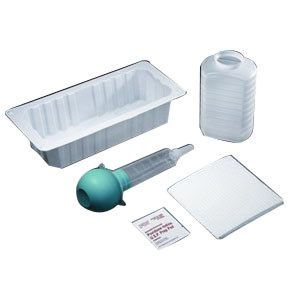 Amsino AMsure&#194;&#174; Bulb Irrigation Tray 500cc Graduated Container, Alcohol Prep Pad, Latex-free,Sterile