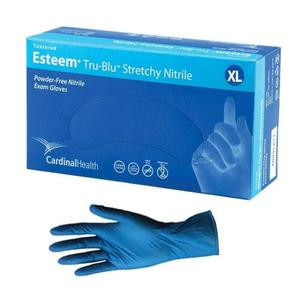 Esteem Nitrile Micro-textured Powder-free Gloves, X-large, Blue, Non-sterile.