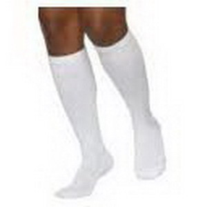 Sigvaris Cushioned Cotton Women&#39;s Knee High Compression Socks Extra-Large Long, 20 to 30mm Hg Compression, White, Closed Toe, Latex-free