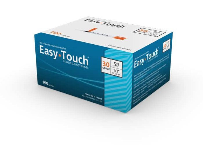 EasyTouch 30g 1/2cc Syringe 1/2 Length (830555)