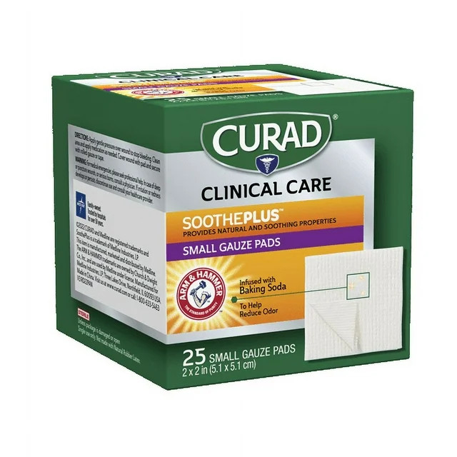 Curad A&amp;H Soothe Plus Gauze Pad 2x2 25ct