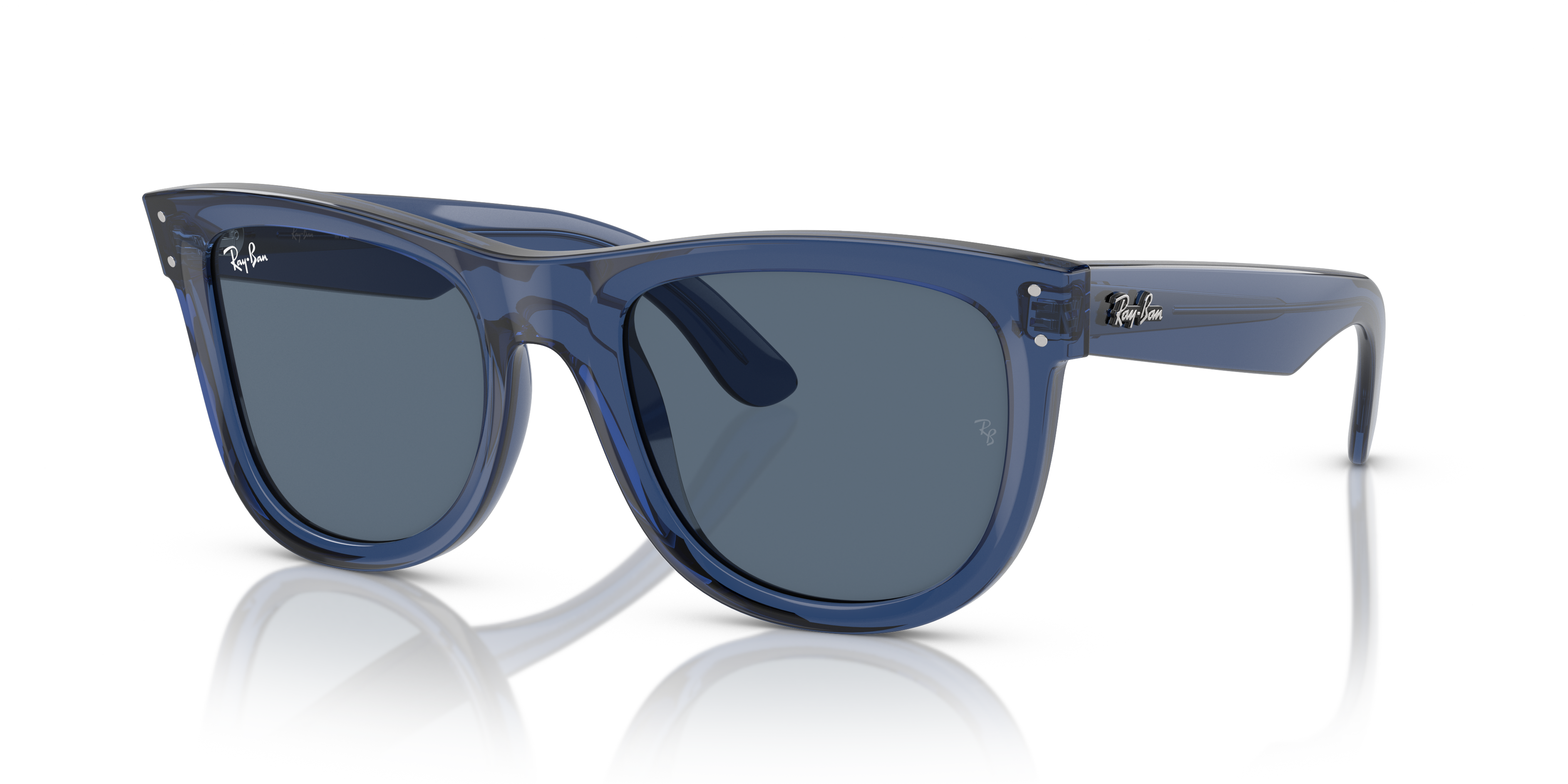 Ray-Ban Unisex Rbr0502s Transparent Navy Blue Size: Small