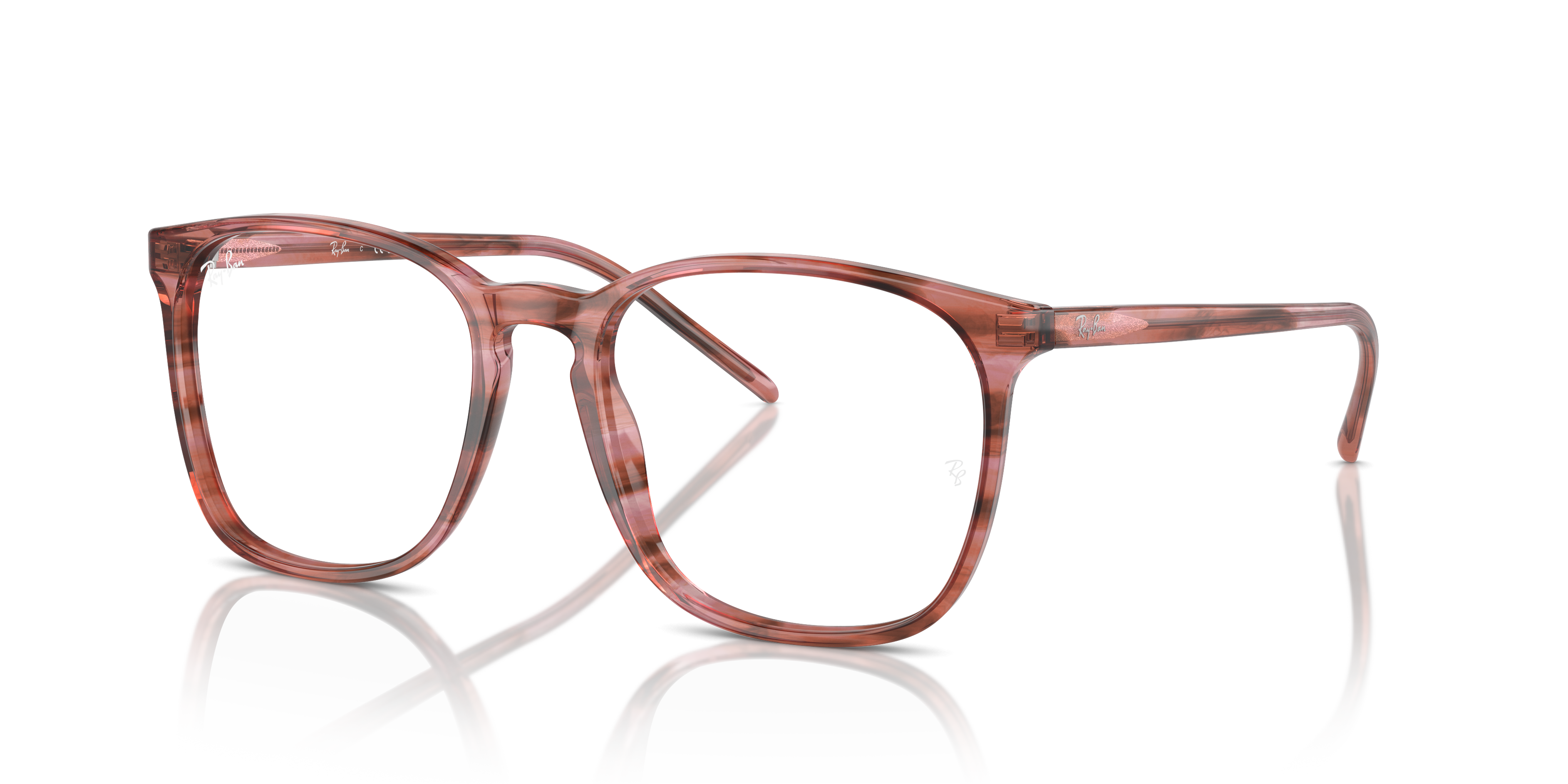 Ray-Ban Unisex Rx5387 Striped Pink Size: Small