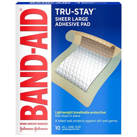Band-Aid Tru-Stay Adhesive Pads Large - 10.0 ea