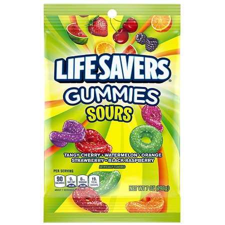 LifeSavers Sour Gummy Candy 5 Flavors Sours - 7.0 oz